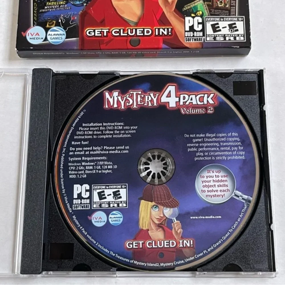 Mystery 4 Pack Cruise Art Thief Under Cover PI PC Games CD ROM E ESRB Viva Media